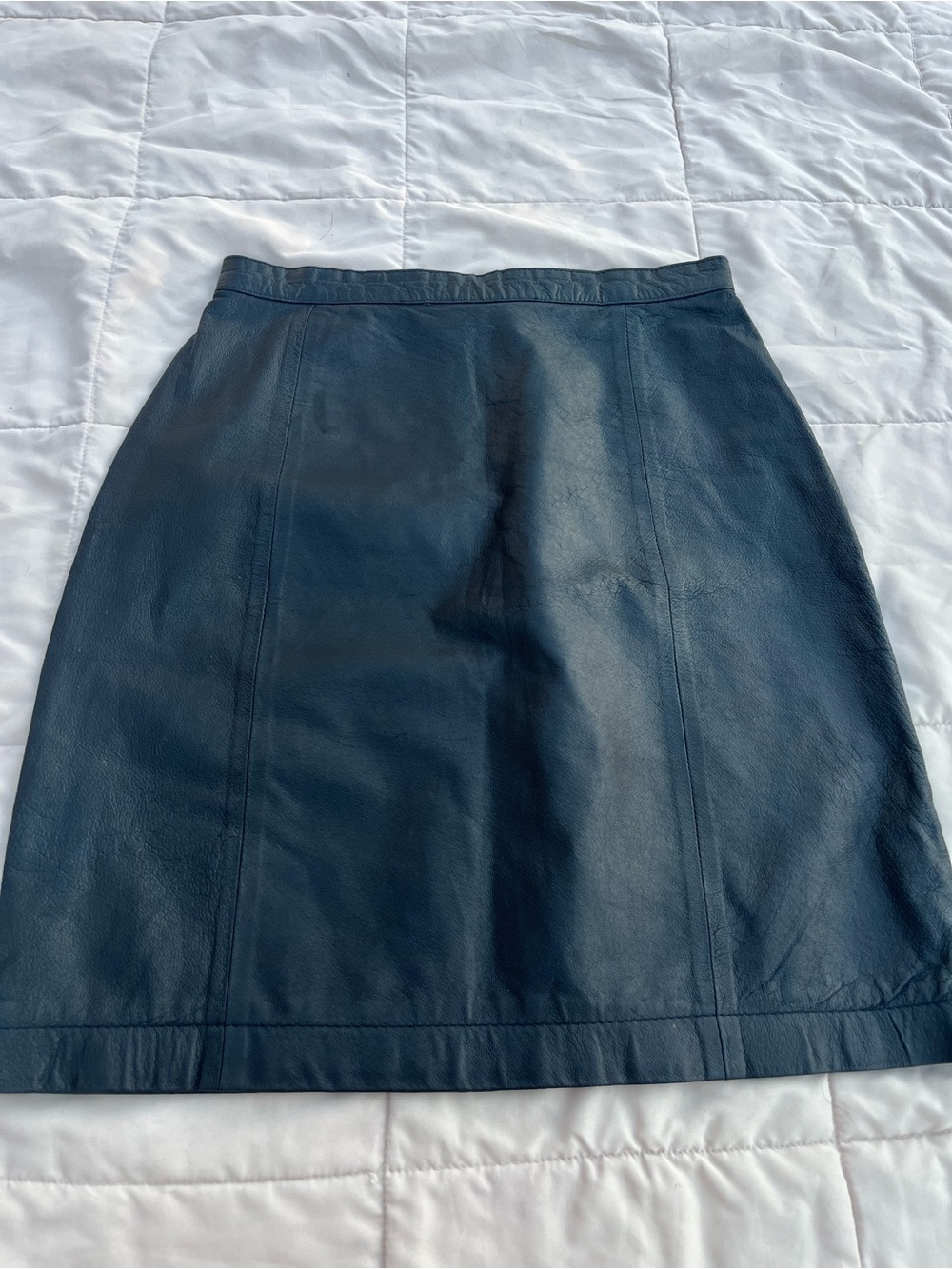 VIntage Wilson Leather Mini Skirt, A Line, Size 8, Black